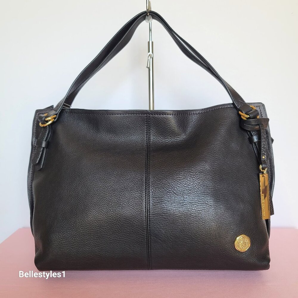 VINCE CAMUTO Aniko Satchel With Dual Handles- Black. PRE-OWNED. LIGHTLY USED.⭐